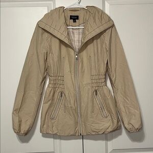 Sonoma Life + Style Beige Windbreaker Utility Jacket
